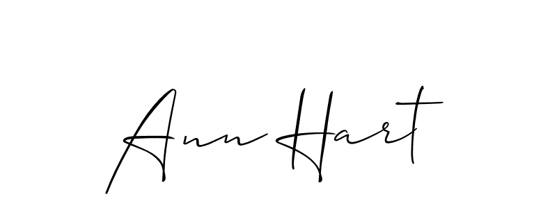 Create a beautiful signature design for name Ann Hart. With this signature (Allison_Script) fonts, you can make a handwritten signature for free. Ann Hart signature style 2 images and pictures png