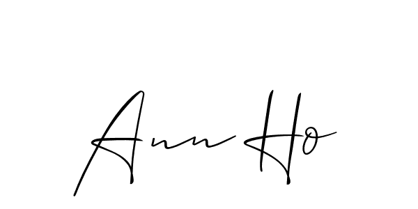 Ann Ho stylish signature style. Best Handwritten Sign (Allison_Script) for my name. Handwritten Signature Collection Ideas for my name Ann Ho. Ann Ho signature style 2 images and pictures png