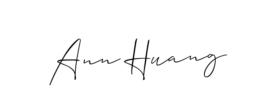 Allison_Script is a professional signature style that is perfect for those who want to add a touch of class to their signature. It is also a great choice for those who want to make their signature more unique. Get Ann Huang name to fancy signature for free. Ann Huang signature style 2 images and pictures png
