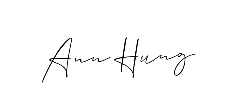 How to Draw Ann Hung signature style? Allison_Script is a latest design signature styles for name Ann Hung. Ann Hung signature style 2 images and pictures png
