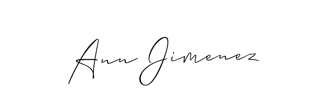 It looks lik you need a new signature style for name Ann Jimenez. Design unique handwritten (Allison_Script) signature with our free signature maker in just a few clicks. Ann Jimenez signature style 2 images and pictures png