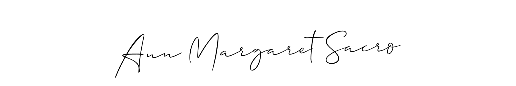 if you are searching for the best signature style for your name Ann Margaret Sacro. so please give up your signature search. here we have designed multiple signature styles  using Allison_Script. Ann Margaret Sacro signature style 2 images and pictures png
