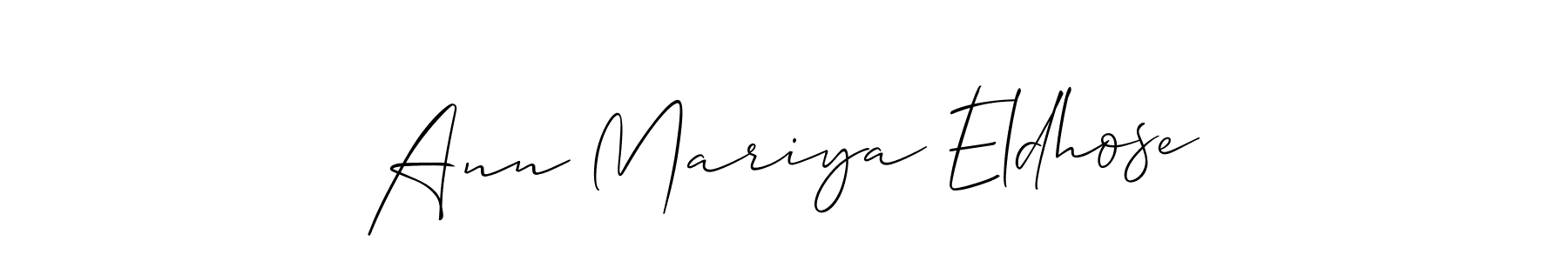 Make a beautiful signature design for name Ann Mariya Eldhose. With this signature (Allison_Script) style, you can create a handwritten signature for free. Ann Mariya Eldhose signature style 2 images and pictures png