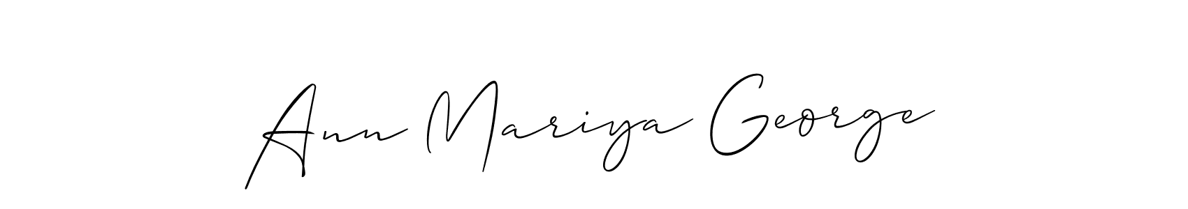 Use a signature maker to create a handwritten signature online. With this signature software, you can design (Allison_Script) your own signature for name Ann Mariya George. Ann Mariya George signature style 2 images and pictures png