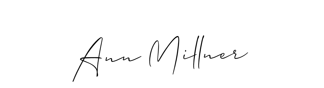 if you are searching for the best signature style for your name Ann Millner. so please give up your signature search. here we have designed multiple signature styles  using Allison_Script. Ann Millner signature style 2 images and pictures png
