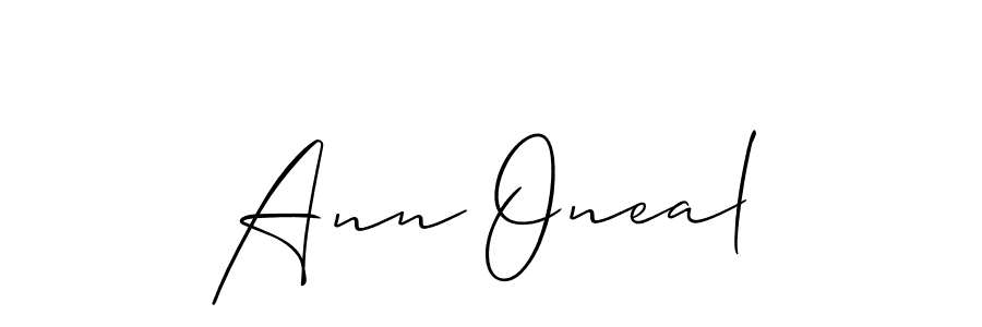 Also we have Ann Oneal name is the best signature style. Create professional handwritten signature collection using Allison_Script autograph style. Ann Oneal signature style 2 images and pictures png