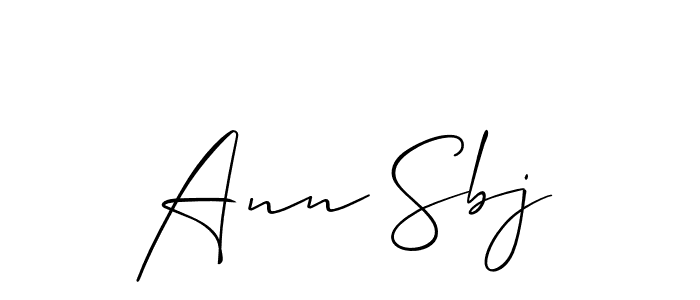 Create a beautiful signature design for name Ann Sbj. With this signature (Allison_Script) fonts, you can make a handwritten signature for free. Ann Sbj signature style 2 images and pictures png