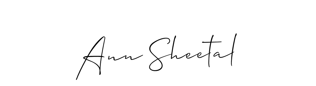 Also You can easily find your signature by using the search form. We will create Ann Sheetal name handwritten signature images for you free of cost using Allison_Script sign style. Ann Sheetal signature style 2 images and pictures png