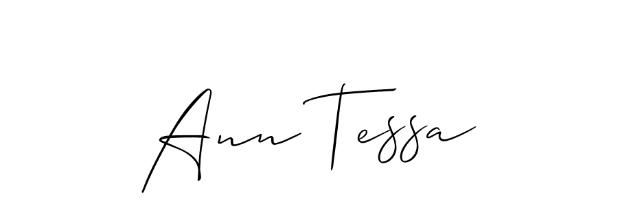 The best way (Allison_Script) to make a short signature is to pick only two or three words in your name. The name Ann Tessa include a total of six letters. For converting this name. Ann Tessa signature style 2 images and pictures png