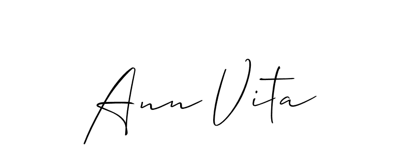 How to make Ann Vita signature? Allison_Script is a professional autograph style. Create handwritten signature for Ann Vita name. Ann Vita signature style 2 images and pictures png