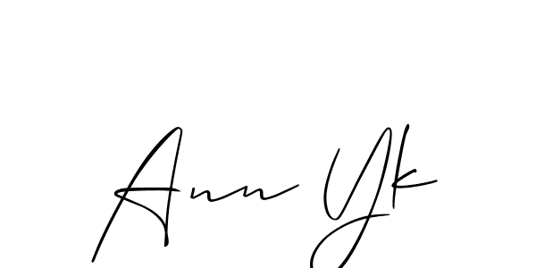Best and Professional Signature Style for Ann Yk. Allison_Script Best Signature Style Collection. Ann Yk signature style 2 images and pictures png