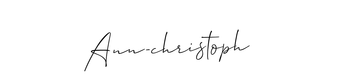 The best way (Allison_Script) to make a short signature is to pick only two or three words in your name. The name Ann-christoph include a total of six letters. For converting this name. Ann-christoph signature style 2 images and pictures png