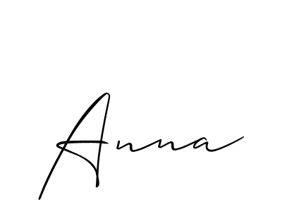 Use a signature maker to create a handwritten signature online. With this signature software, you can design (Allison_Script) your own signature for name Anna. Anna signature style 2 images and pictures png