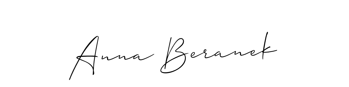 How to make Anna Beranek signature? Allison_Script is a professional autograph style. Create handwritten signature for Anna Beranek name. Anna Beranek signature style 2 images and pictures png