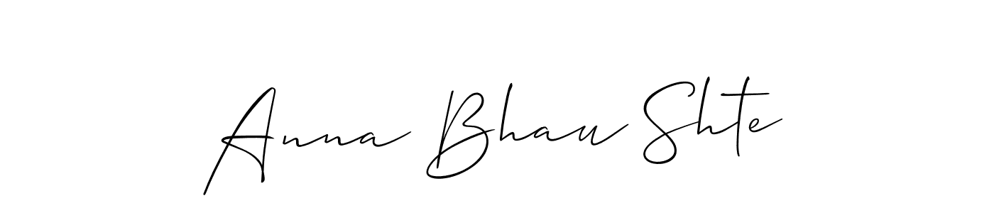 Allison_Script is a professional signature style that is perfect for those who want to add a touch of class to their signature. It is also a great choice for those who want to make their signature more unique. Get Anna Bhau Shte name to fancy signature for free. Anna Bhau Shte signature style 2 images and pictures png