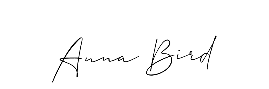 How to make Anna Bird name signature. Use Allison_Script style for creating short signs online. This is the latest handwritten sign. Anna Bird signature style 2 images and pictures png