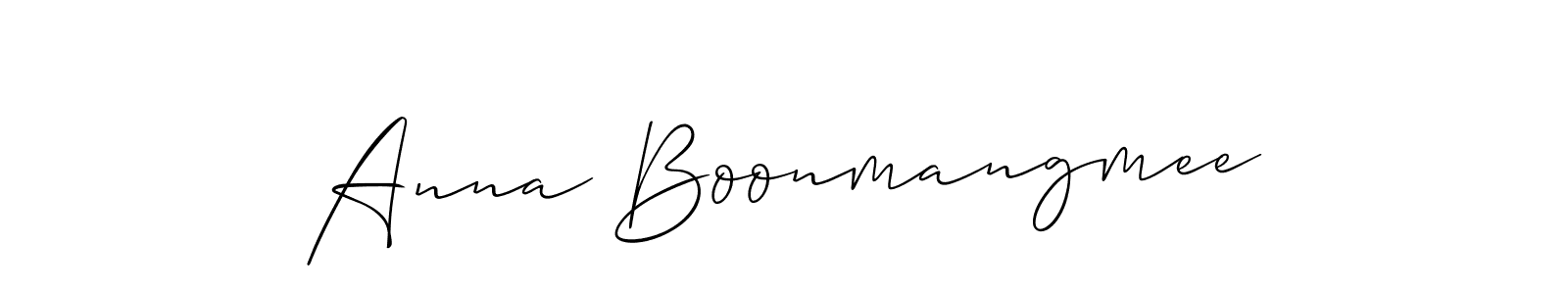 Also we have Anna Boonmangmee name is the best signature style. Create professional handwritten signature collection using Allison_Script autograph style. Anna Boonmangmee signature style 2 images and pictures png