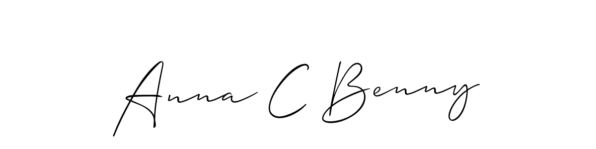 Best and Professional Signature Style for Anna C Benny. Allison_Script Best Signature Style Collection. Anna C Benny signature style 2 images and pictures png