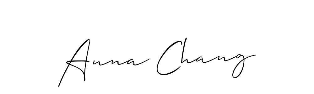 Make a short Anna Chang signature style. Manage your documents anywhere anytime using Allison_Script. Create and add eSignatures, submit forms, share and send files easily. Anna Chang signature style 2 images and pictures png