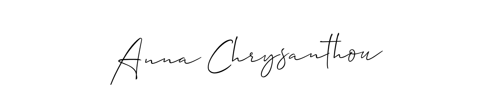 Create a beautiful signature design for name Anna Chrysanthou. With this signature (Allison_Script) fonts, you can make a handwritten signature for free. Anna Chrysanthou signature style 2 images and pictures png