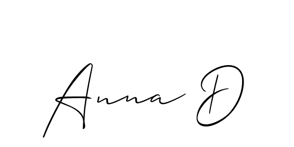 How to make Anna D signature? Allison_Script is a professional autograph style. Create handwritten signature for Anna D name. Anna D signature style 2 images and pictures png