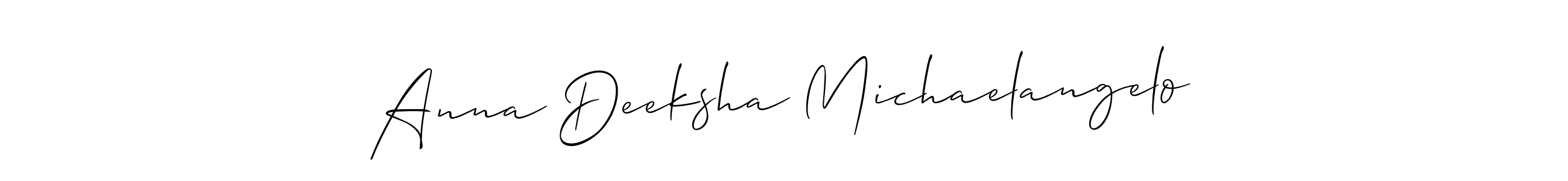 Check out images of Autograph of Anna Deeksha Michaelangelo name. Actor Anna Deeksha Michaelangelo Signature Style. Allison_Script is a professional sign style online. Anna Deeksha Michaelangelo signature style 2 images and pictures png