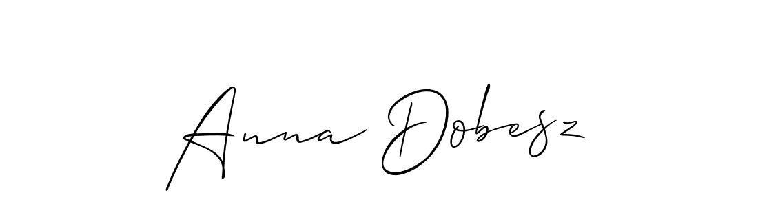 Allison_Script is a professional signature style that is perfect for those who want to add a touch of class to their signature. It is also a great choice for those who want to make their signature more unique. Get Anna Dobesz name to fancy signature for free. Anna Dobesz signature style 2 images and pictures png