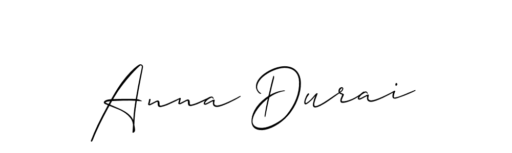 Make a short Anna Durai signature style. Manage your documents anywhere anytime using Allison_Script. Create and add eSignatures, submit forms, share and send files easily. Anna Durai signature style 2 images and pictures png