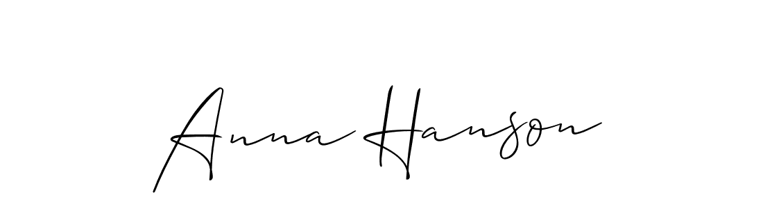 Make a short Anna Hanson signature style. Manage your documents anywhere anytime using Allison_Script. Create and add eSignatures, submit forms, share and send files easily. Anna Hanson signature style 2 images and pictures png