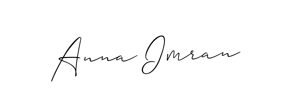 Use a signature maker to create a handwritten signature online. With this signature software, you can design (Allison_Script) your own signature for name Anna Imran. Anna Imran signature style 2 images and pictures png