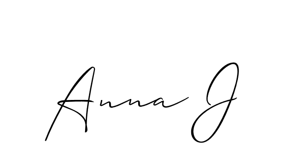 Also You can easily find your signature by using the search form. We will create Anna J name handwritten signature images for you free of cost using Allison_Script sign style. Anna J signature style 2 images and pictures png