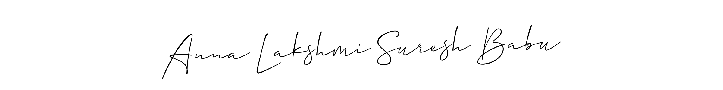 Also we have Anna Lakshmi Suresh Babu name is the best signature style. Create professional handwritten signature collection using Allison_Script autograph style. Anna Lakshmi Suresh Babu signature style 2 images and pictures png