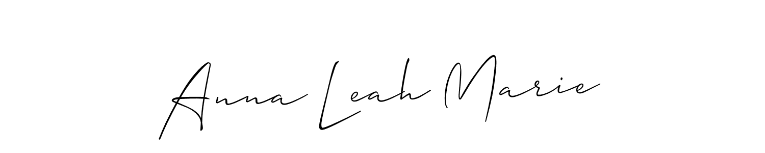 Also You can easily find your signature by using the search form. We will create Anna Leah Marie name handwritten signature images for you free of cost using Allison_Script sign style. Anna Leah Marie signature style 2 images and pictures png