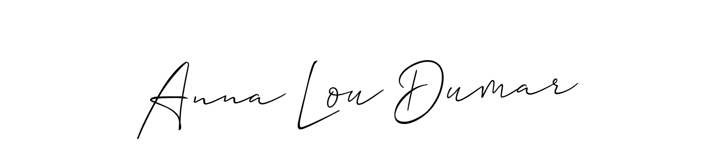 Once you've used our free online signature maker to create your best signature Allison_Script style, it's time to enjoy all of the benefits that Anna Lou Dumar name signing documents. Anna Lou Dumar signature style 2 images and pictures png