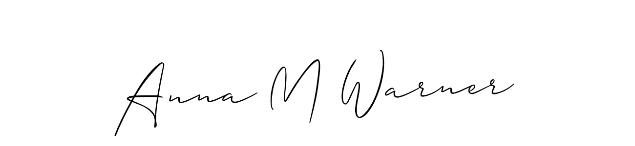 Also we have Anna M Warner name is the best signature style. Create professional handwritten signature collection using Allison_Script autograph style. Anna M Warner signature style 2 images and pictures png