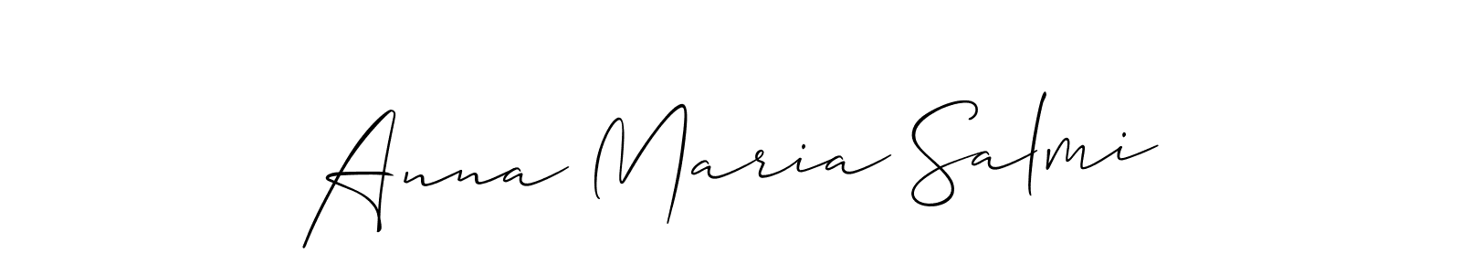 Make a beautiful signature design for name Anna Maria Salmi. With this signature (Allison_Script) style, you can create a handwritten signature for free. Anna Maria Salmi signature style 2 images and pictures png