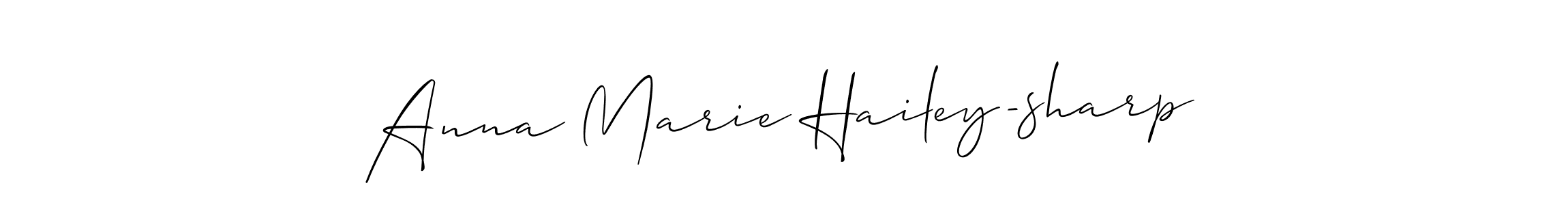 You should practise on your own different ways (Allison_Script) to write your name (Anna Marie Hailey-sharp) in signature. don't let someone else do it for you. Anna Marie Hailey-sharp signature style 2 images and pictures png