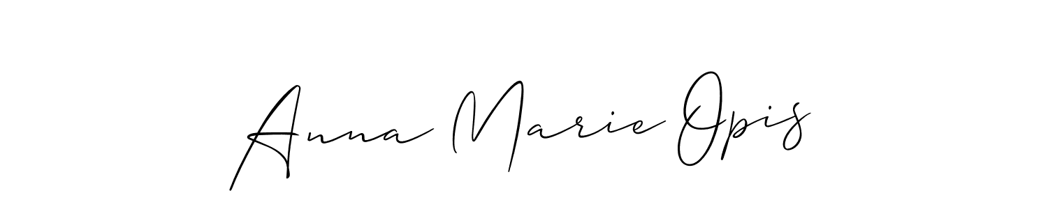 Design your own signature with our free online signature maker. With this signature software, you can create a handwritten (Allison_Script) signature for name Anna Marie Opis. Anna Marie Opis signature style 2 images and pictures png