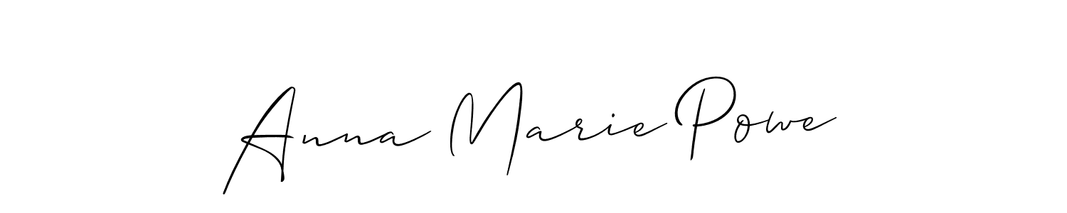 Create a beautiful signature design for name Anna Marie Powe. With this signature (Allison_Script) fonts, you can make a handwritten signature for free. Anna Marie Powe signature style 2 images and pictures png