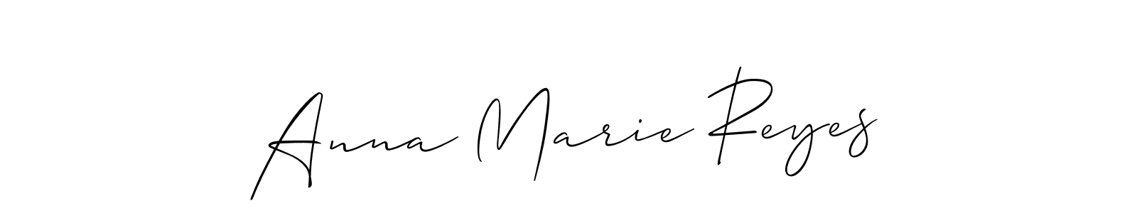 Create a beautiful signature design for name Anna Marie Reyes. With this signature (Allison_Script) fonts, you can make a handwritten signature for free. Anna Marie Reyes signature style 2 images and pictures png