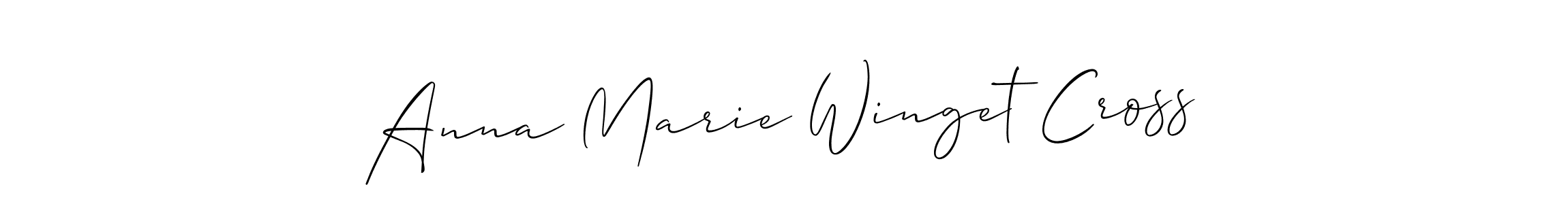 How to Draw Anna Marie Winget Cross signature style? Allison_Script is a latest design signature styles for name Anna Marie Winget Cross. Anna Marie Winget Cross signature style 2 images and pictures png