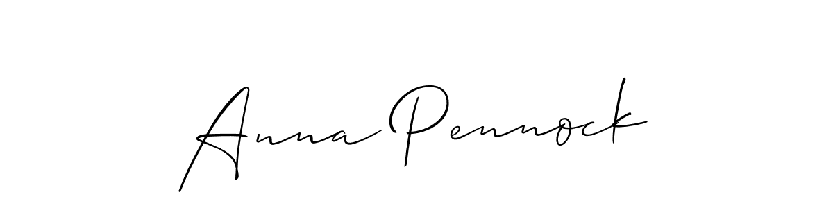 Design your own signature with our free online signature maker. With this signature software, you can create a handwritten (Allison_Script) signature for name Anna Pennock. Anna Pennock signature style 2 images and pictures png
