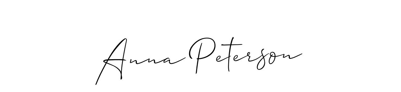 The best way (Allison_Script) to make a short signature is to pick only two or three words in your name. The name Anna Peterson include a total of six letters. For converting this name. Anna Peterson signature style 2 images and pictures png