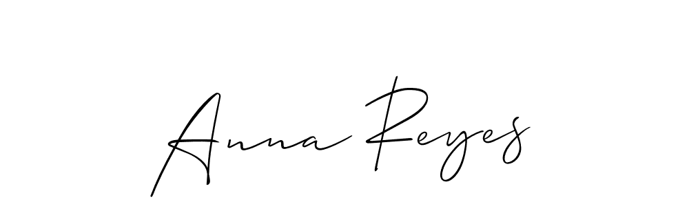 Design your own signature with our free online signature maker. With this signature software, you can create a handwritten (Allison_Script) signature for name Anna Reyes. Anna Reyes signature style 2 images and pictures png