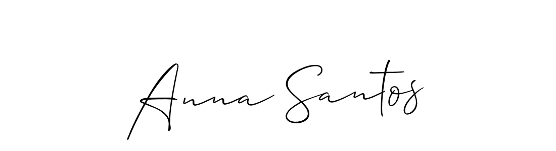 Best and Professional Signature Style for Anna Santos. Allison_Script Best Signature Style Collection. Anna Santos signature style 2 images and pictures png