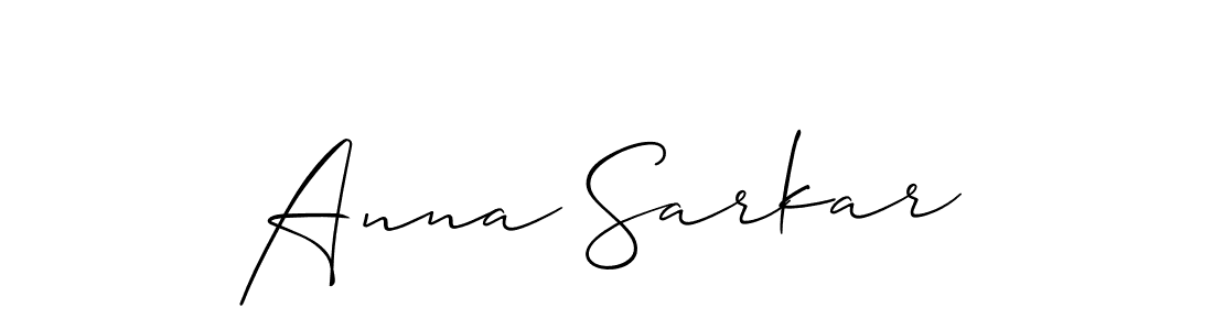 How to make Anna Sarkar signature? Allison_Script is a professional autograph style. Create handwritten signature for Anna Sarkar name. Anna Sarkar signature style 2 images and pictures png