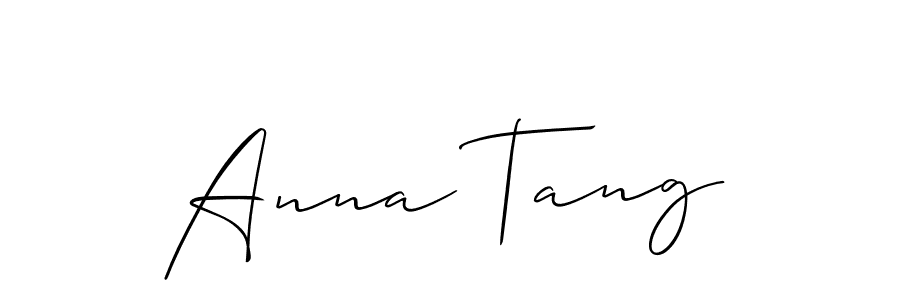 Make a beautiful signature design for name Anna Tang. With this signature (Allison_Script) style, you can create a handwritten signature for free. Anna Tang signature style 2 images and pictures png