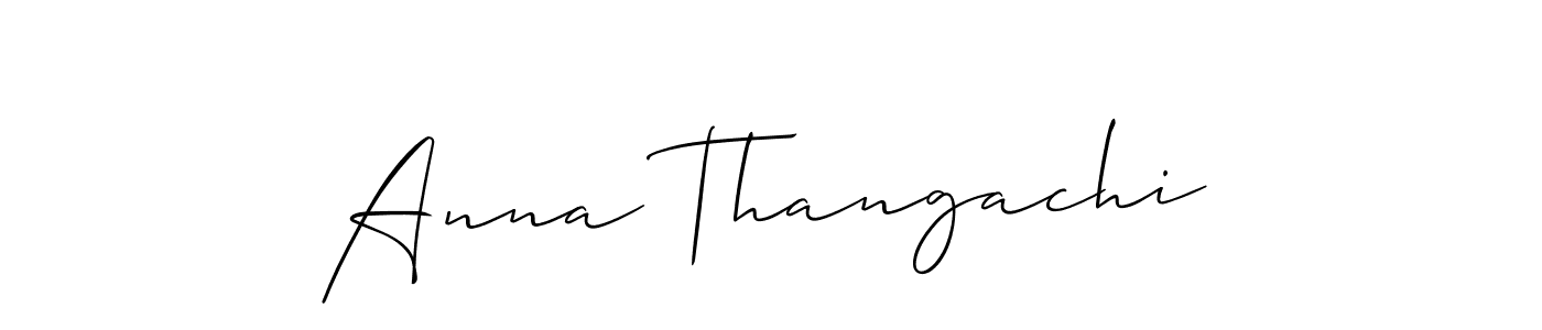 Also we have Anna Thangachi name is the best signature style. Create professional handwritten signature collection using Allison_Script autograph style. Anna Thangachi signature style 2 images and pictures png