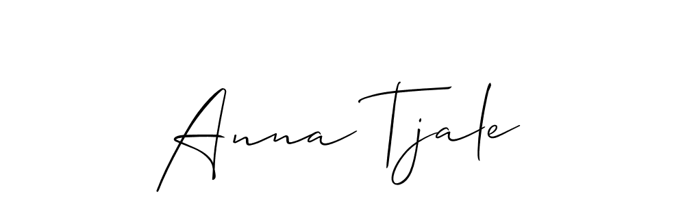 if you are searching for the best signature style for your name Anna Tjale. so please give up your signature search. here we have designed multiple signature styles  using Allison_Script. Anna Tjale signature style 2 images and pictures png