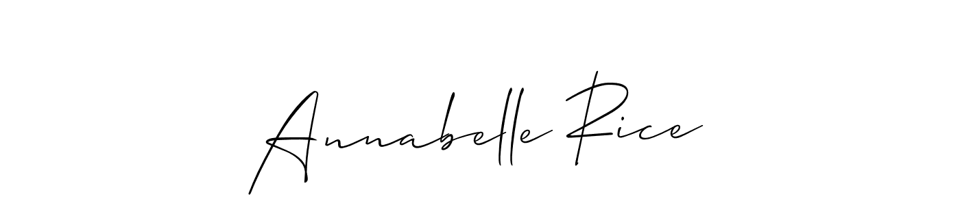 if you are searching for the best signature style for your name Annabelle Rice. so please give up your signature search. here we have designed multiple signature styles  using Allison_Script. Annabelle Rice signature style 2 images and pictures png